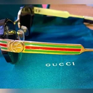 Gucci WEB STRIPE TEMPLE METAL CAT EYE SUNGLASSES Gucci WEB STRIPE TEMPLE METAL CAT EYE SUNGLASSES main image 3